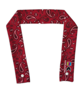 Cooling Neck Wrap Red Paisley Design